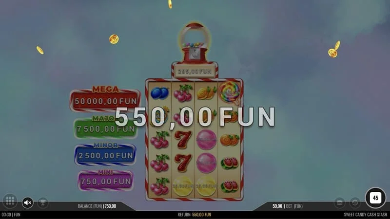 Sweet Candy Cash Stash - permainan dasar dengan kemenangan baris